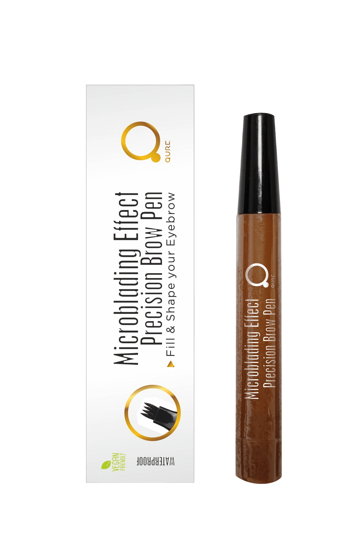 Microblading Effect Precision Brow Pen Brown Καστανό Πενάκι σχηματισμού γεμίσματος φρυδιών από την Qure PhotoRoom