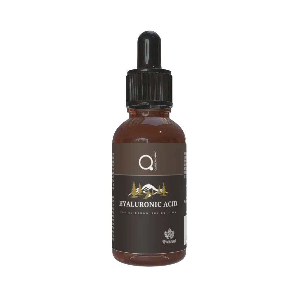 Hyaluronic Acid Face Serum 50ml Qure Homme Ski Edition Mockup