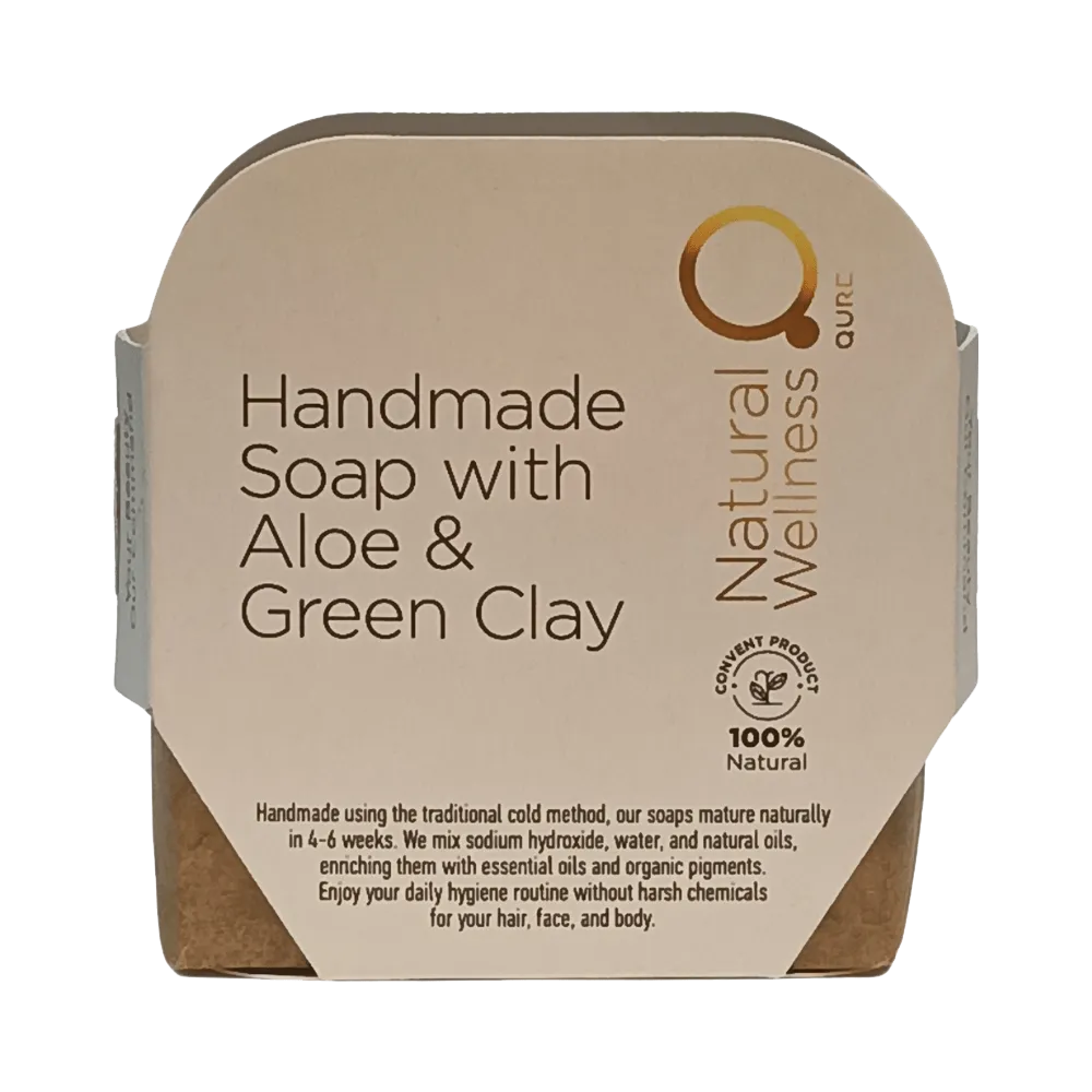 Handmade Soap Aloe and Green Clay 90 110g Χειροποίητο Σαπούνι με Αλόη και Πράσινη Άργιλο 1