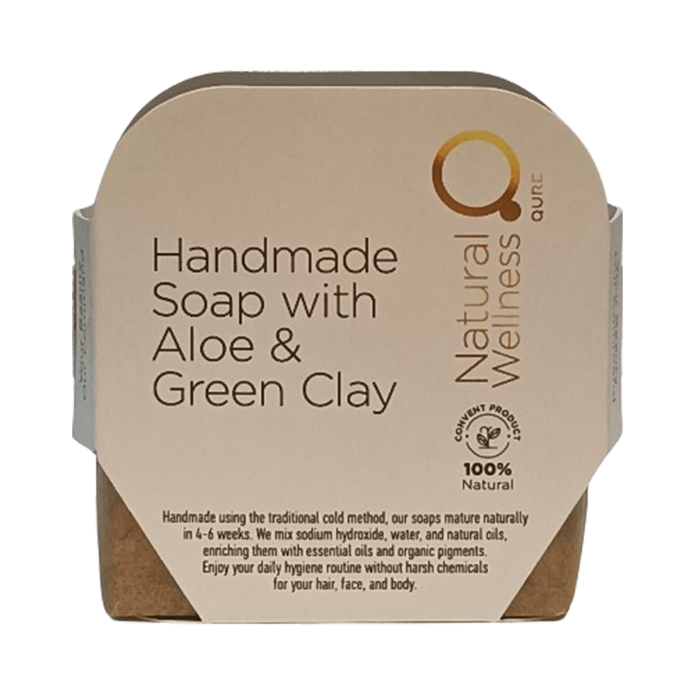 Handmade Soap Aloe and Green Clay 90 110g Χειροποίητο Σαπούνι με Αλόη και Πράσινη Άργιλο 01