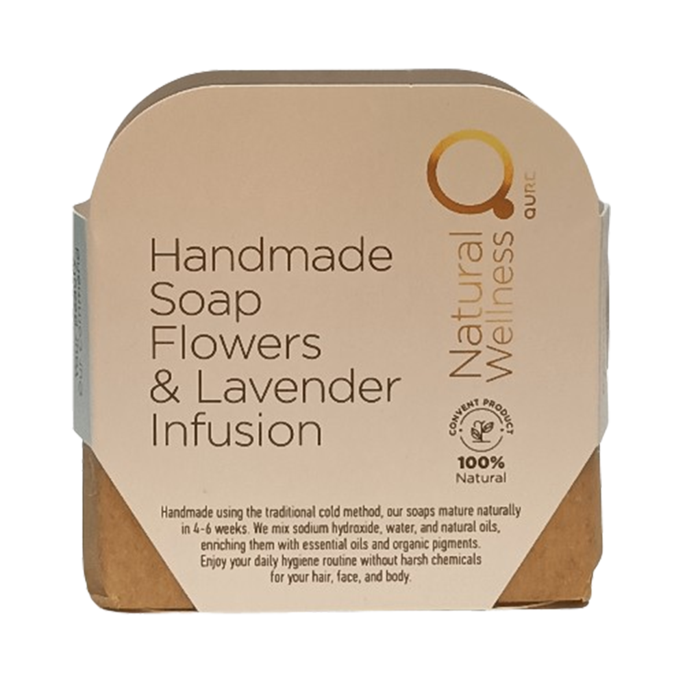 Handmade Soap Flowers and Lavender Infusion 90 110g Χειροποίητο Σαπούνι Λεβάντας 01