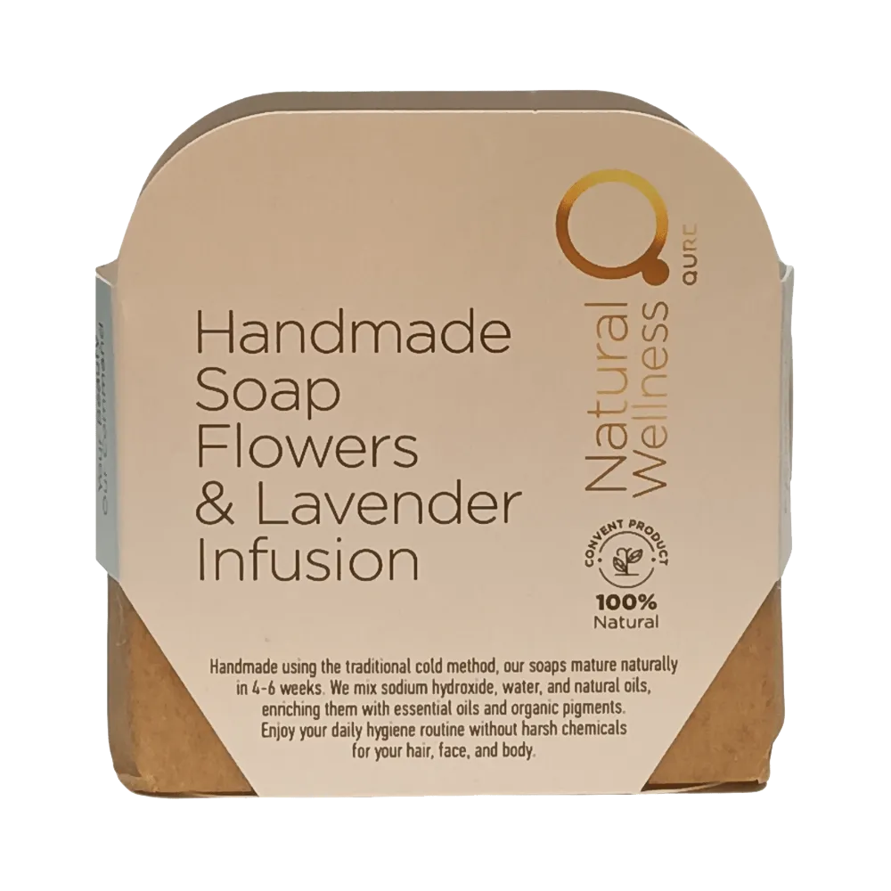 Handmade Soap Flowers and Lavender Infusion 90 110g Χειροποίητο Σαπούνι Λεβάντας 1