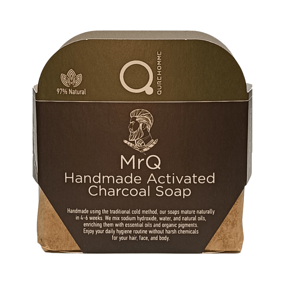 MrQ Handmade Active Charcoal Soap 90 110 G Χειροποίητο Σαπούνι Με Ενεργό Άνθρακα 1