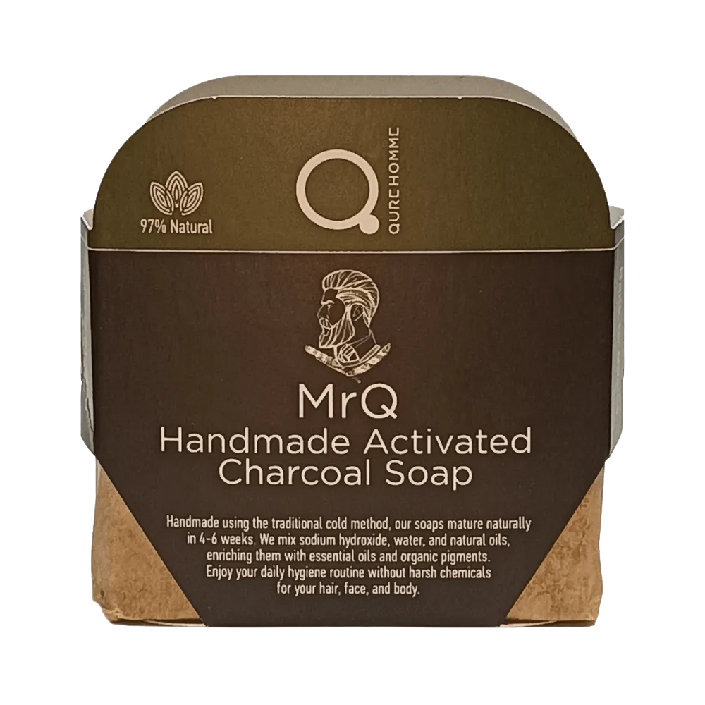 MrQ Handmade Active Charcoal Soap 90 110 G Χειροποίητο Σαπούνι Με Ενεργό Άνθρακα 1