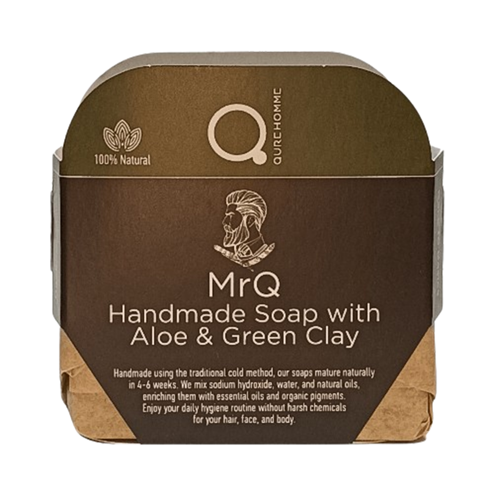 MrQ Handmade Soap Aloe and Green Clay 90 110g Χειροποίητο Σαπούνι με Αλόη και Πράσινη Άργιλο 1 01