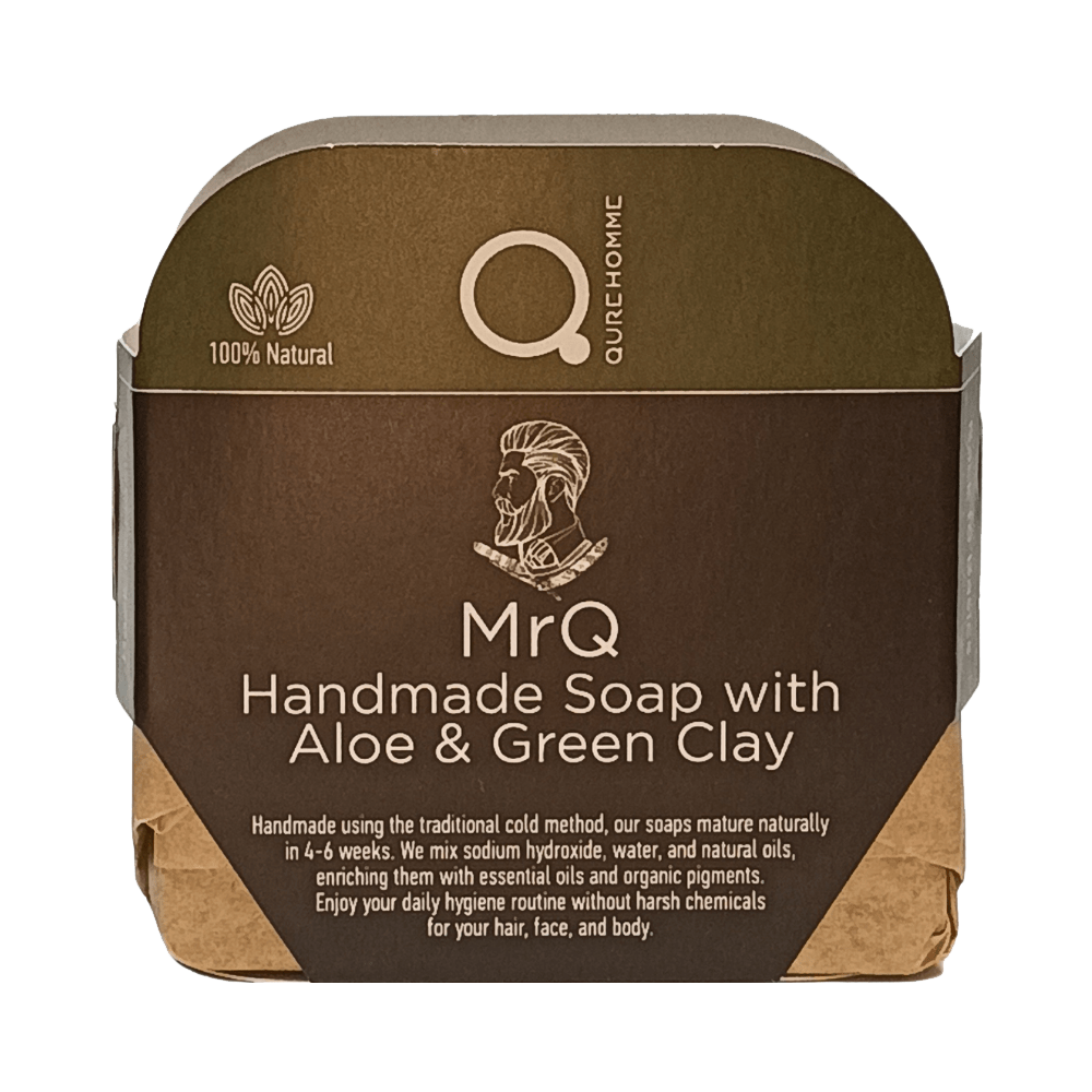 MrQ Handmade Soap Aloe and Green Clay 90 110g Χειροποίητο Σαπούνι με Αλόη και Πράσινη Άργιλο 1