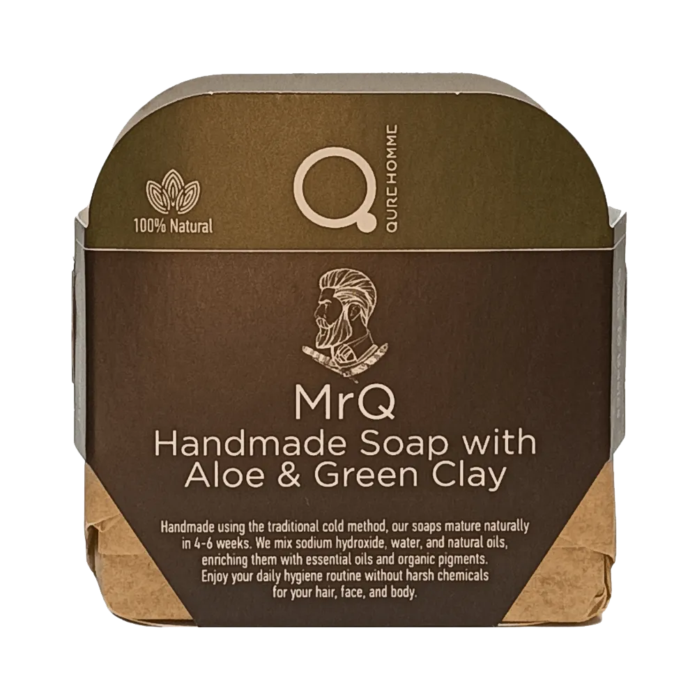 MrQ Handmade Soap Aloe and Green Clay 90 110g Χειροποίητο Σαπούνι με Αλόη και Πράσινη Άργιλο 1