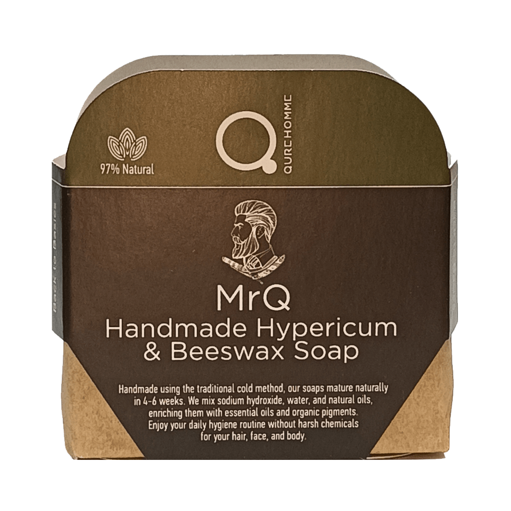 MrQ Handmade Soap Hypericum Beeswax 90 110g Χειροποίητο Σαπούνι με Υπερικό και Μελισσοκέρι 1