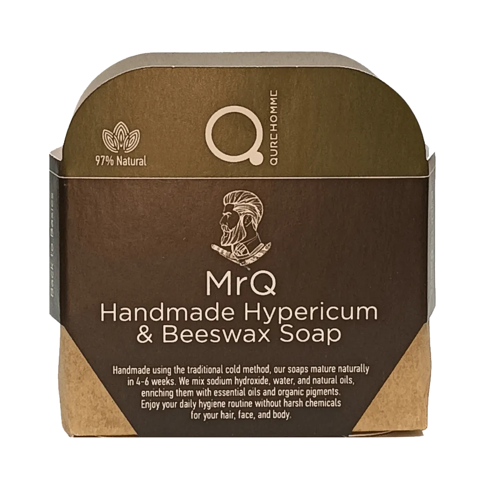 MrQ Handmade Soap Hypericum Beeswax 90 110g Χειροποίητο Σαπούνι με Υπερικό και Μελισσοκέρι 1