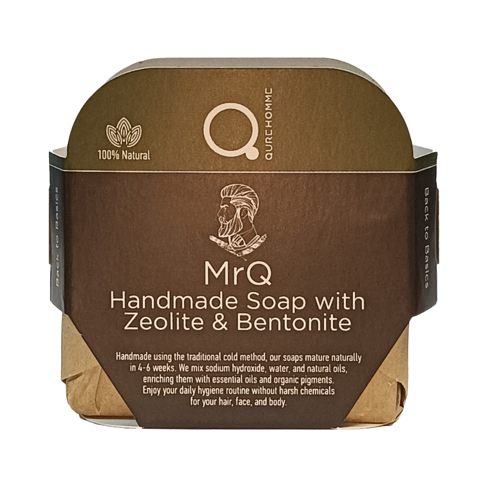 MrQ Handmade Soap with Zeolite and Bentonite 90 110g Χειροποίητο Σαπούνι με Ζεόλιθο και Μπετονίτη 1