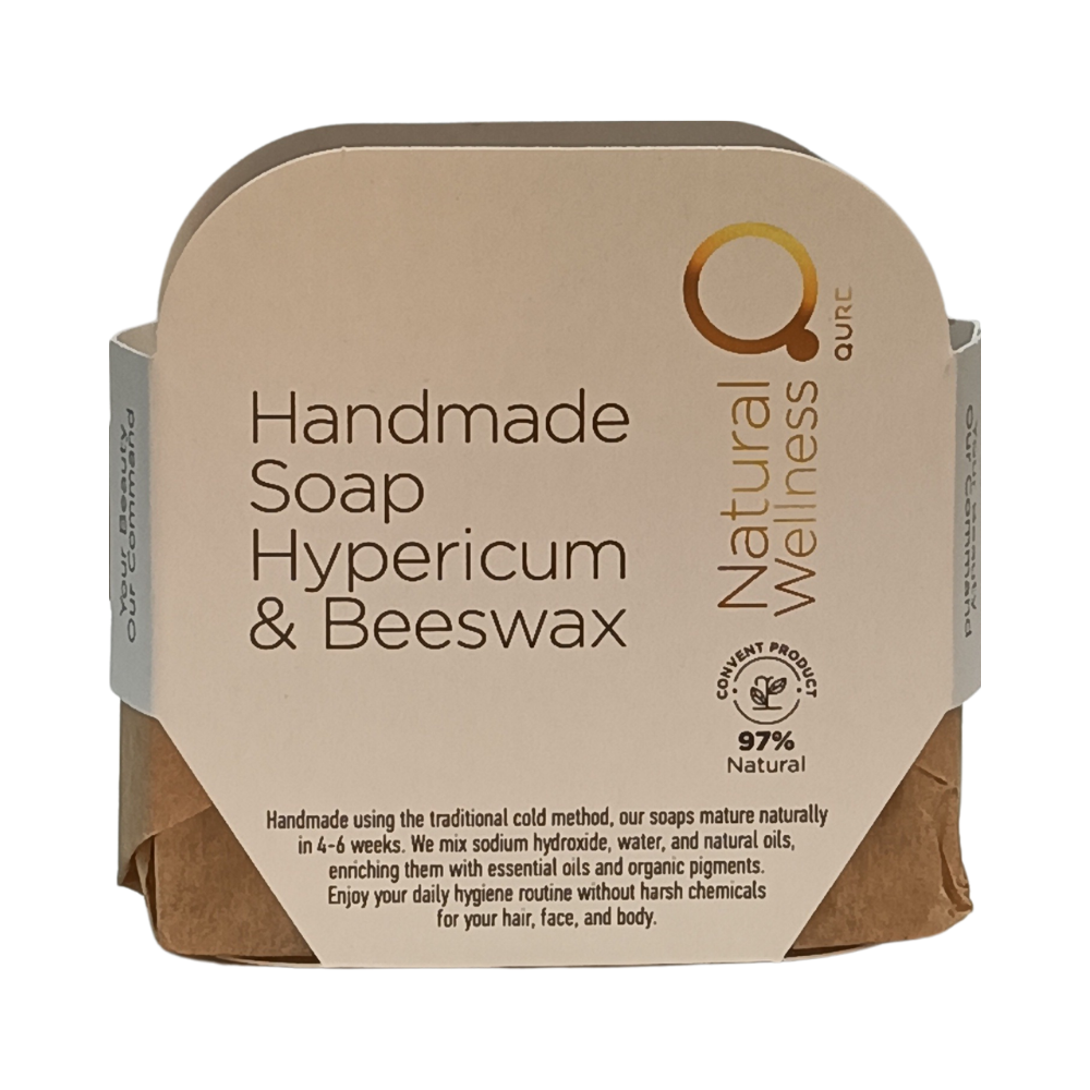 Handmade Soap Hypericum & Beeswax 90 110g Χειροποίητο Σαπούνι με Υπερικό και Μελισσοκέρι 1