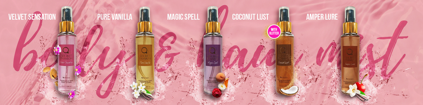 Body MIsts Secret Passion by Qure Showcase Banner