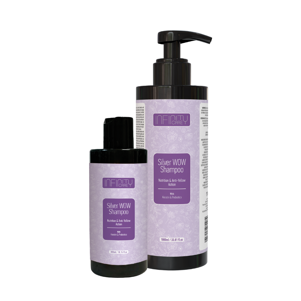 Silver WOW Shampoo Nutrition & Anti Yellow Action With Keratin & Prebiotics