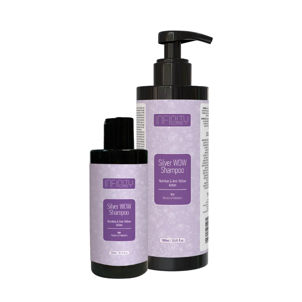 Silver WOW Shampoo Nutrition & Anti Yellow Action With Keratin & Prebiotics